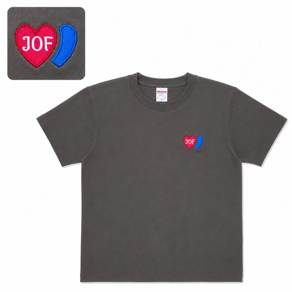 JOFピースハート刺繍Tシャツ