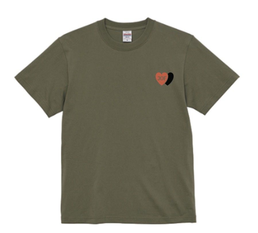 JOFピースハート刺繍Tシャツ